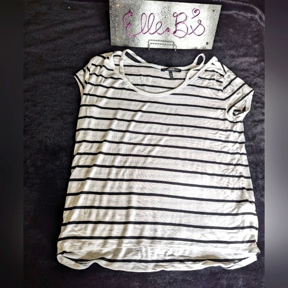 EUC White House Black Market Strappy Tee M
